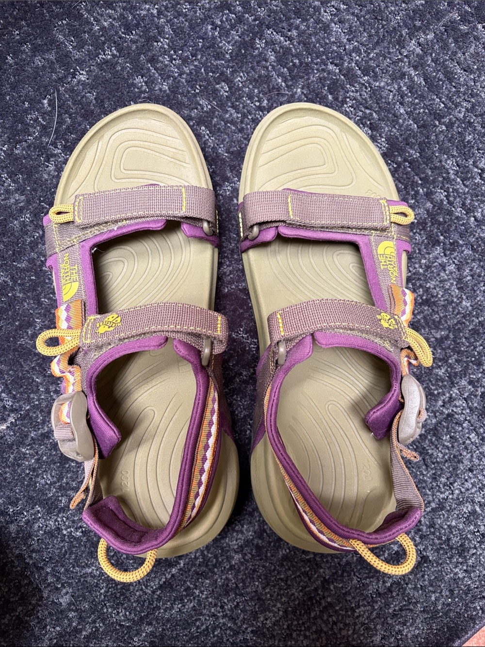 The North Face x Hikeclerb Olive Green & Plum Outdoor Strap Sandals